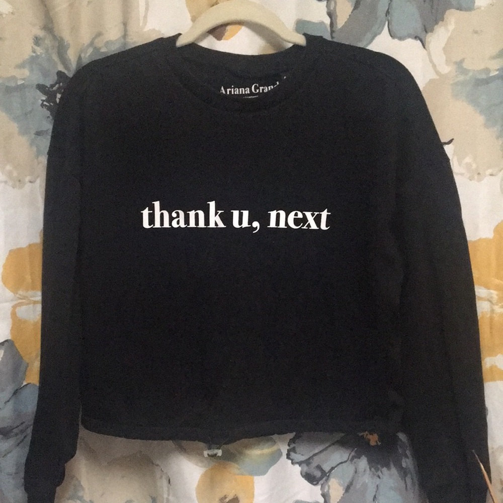 Ariana Grande Black Crewneck Sweatshirt